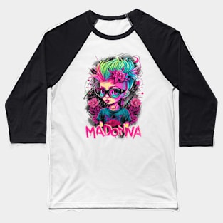 Madonna Rock Girl Vintage Baseball T-Shirt